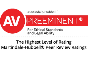 AV Preeminent - For Ethical Standards and Legal Ability - Badge