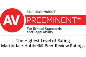 AV Preeminent - For Ethical Standards and Legal Ability - Badge